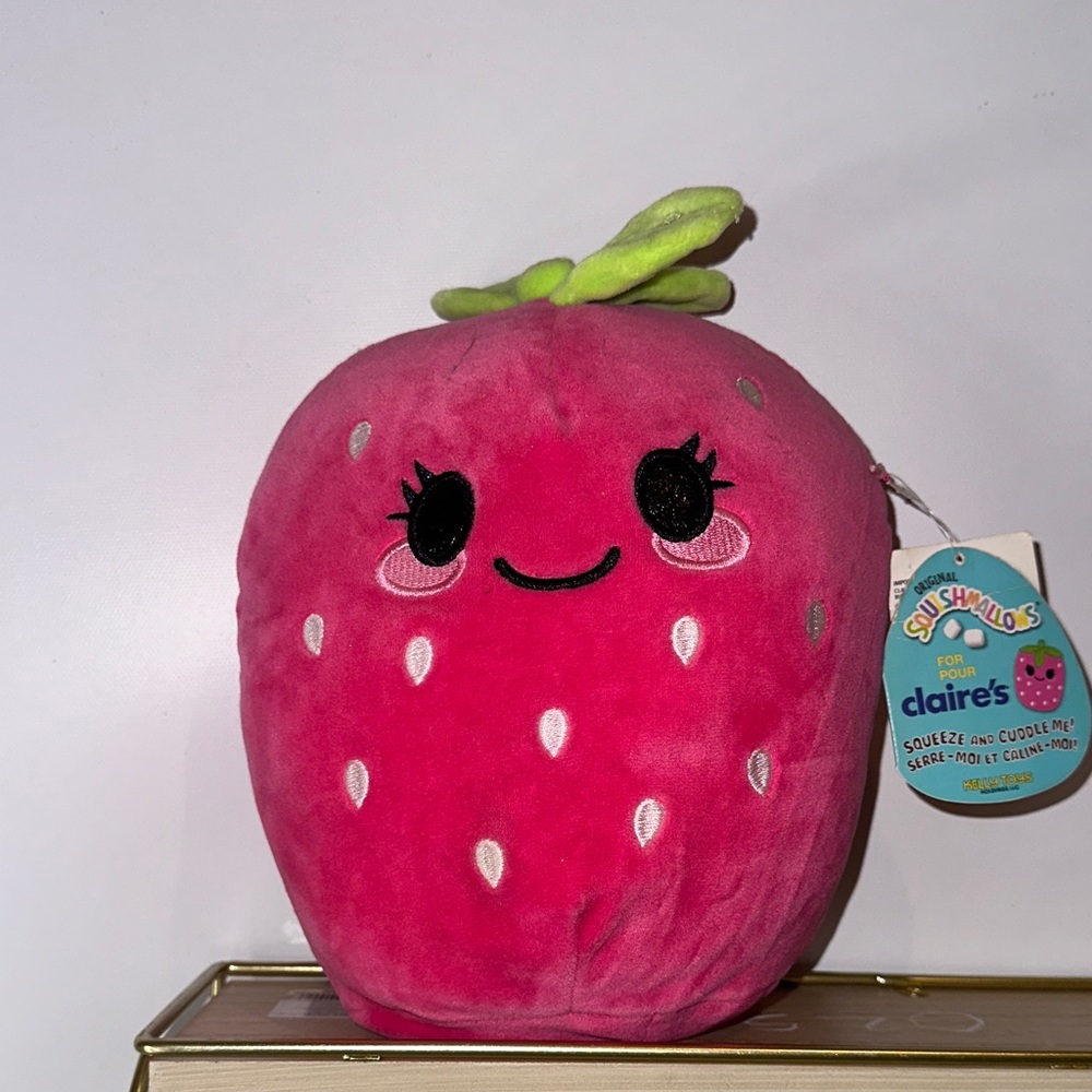 Squishmallows Bright Pink Strawberry Plush